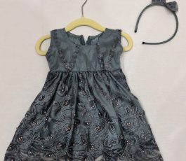 Net Frock with Pearl Work