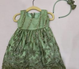 Net Frock with Pearl Work