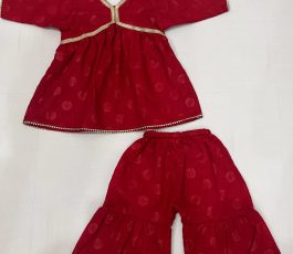 Red Sharara Set