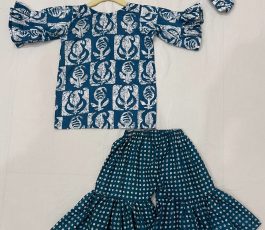 Indigo Bloom Sharara Set