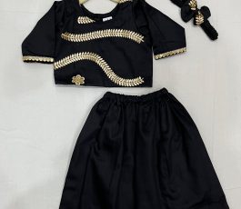 Black and Golden Charm Lehenga Choli